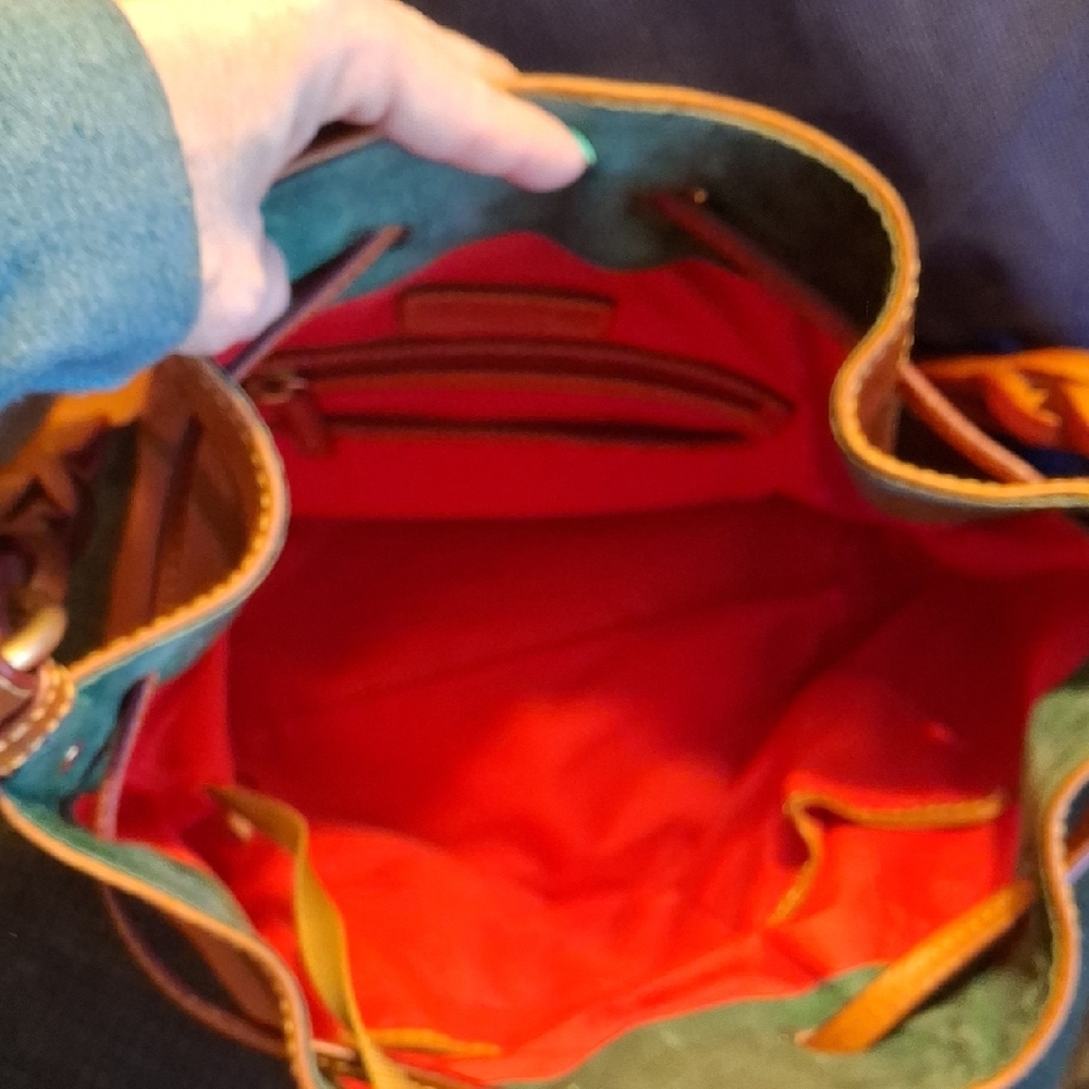 Dooney & Bourke Tan Leather Shoulder Bag - Picture 5 of 17